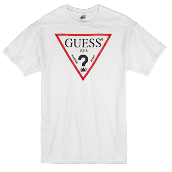guess red t shirt