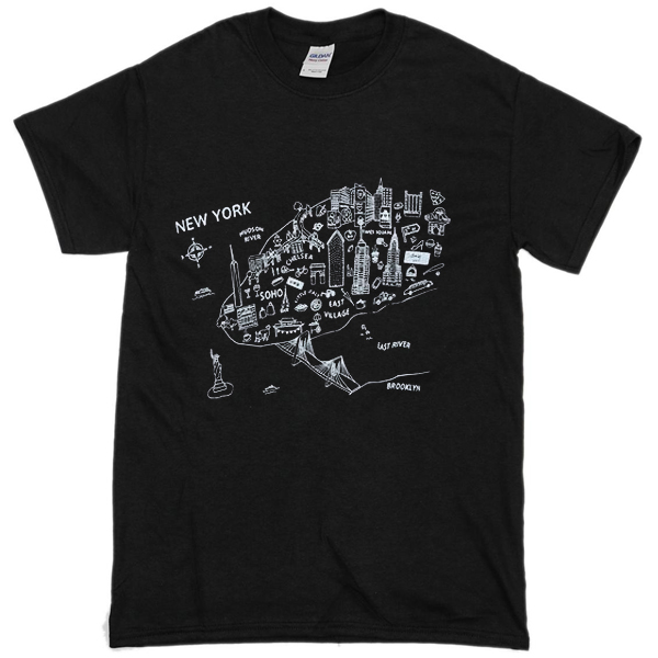  New  york  city  maps T shirt 