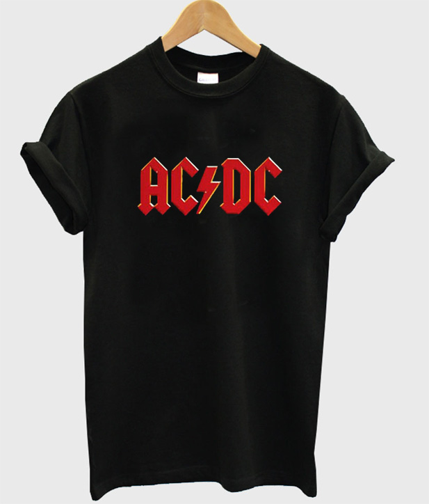 ac dc white shirt