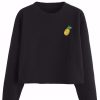 Edm Purple Pineapple Print Sweatshirt