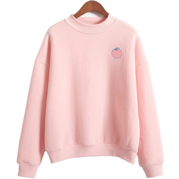 peach sweat shirt