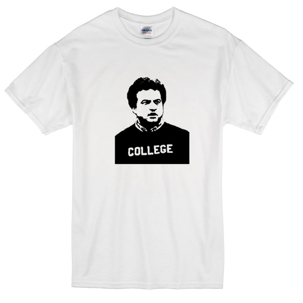 gray shirt college