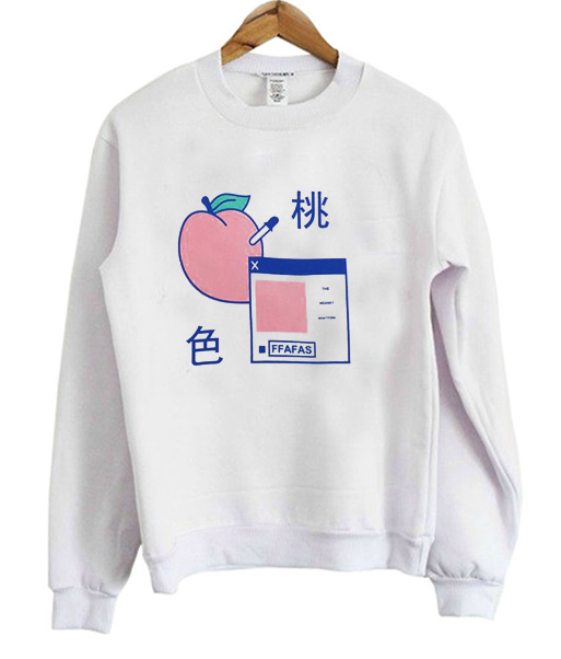 peach sweatshirt