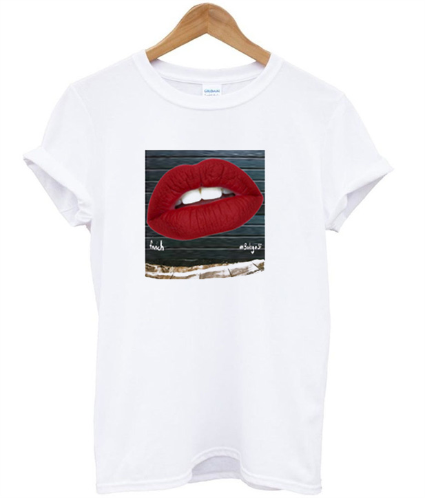 ax paris lips t shirt