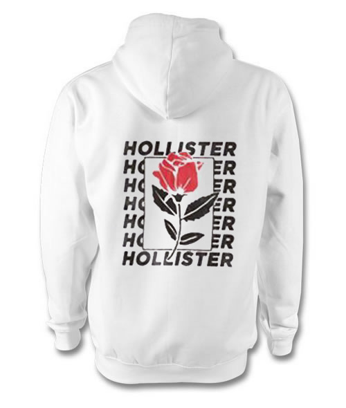 hollister rose embroidered graphic hoodie