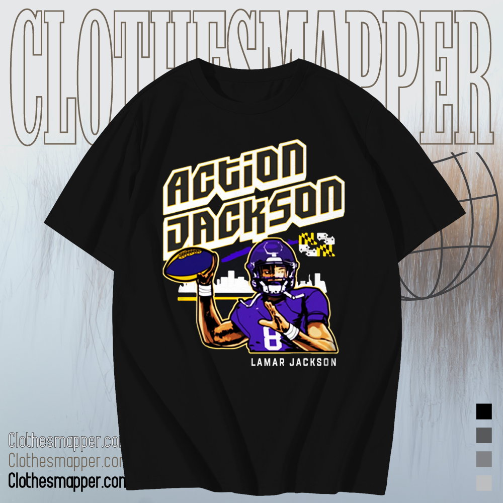 Lamar Jackson's 'Action Jackson' Shirt - Teeducks