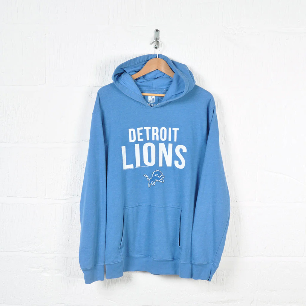 Detroit Lions Zip Hoodie - NFL Team Apparel - Black - clothing